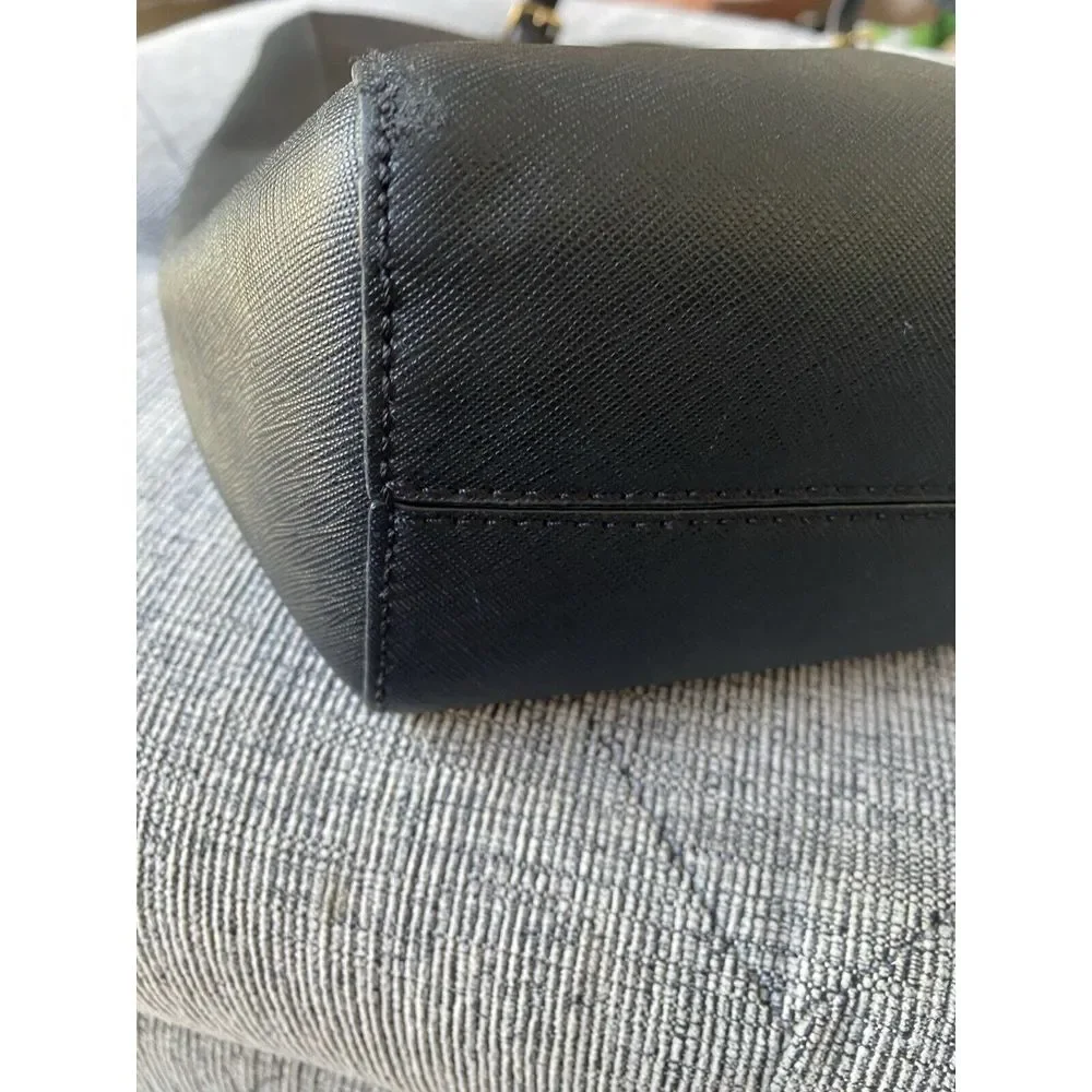 MICHAEL KORS Travel Black Saffiano Leather‎ Tote Handbag